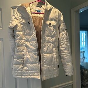 Columbia Women's White Puffer Jacket - Size S